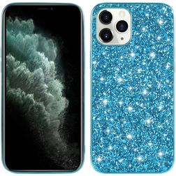 Mobigear Glitter iPhone 12 Pro Max Plastique rigide Coque arrière - Bleu