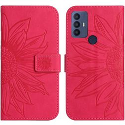 Mobigear Sunflower Housse TCL 30 SE Etui Porte-Monnaie - Magenta