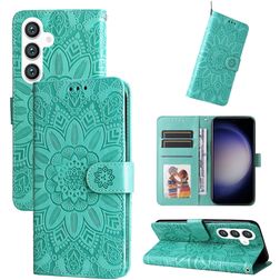 Mobigear Sunflower Housse Samsung Galaxy S24 Etui Porte-Monnaie - Vert