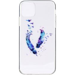 Mobigear Design Coque iPhone 11 Pro Max Coque arrière en TPU Souple - La plume