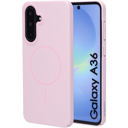 Mobiparts Slim Line Coque Samsung Galaxy A36 MagSafe Coque arrière Rigide - Blush Pink
