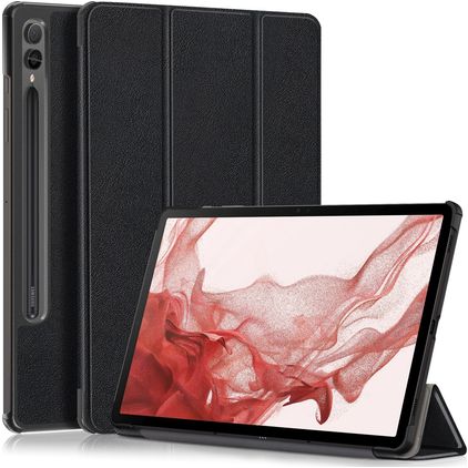 Mobigear Tri-Fold Coque Samsung Galaxy Tab S9 Plus Etui + Porte-crayon - Noir