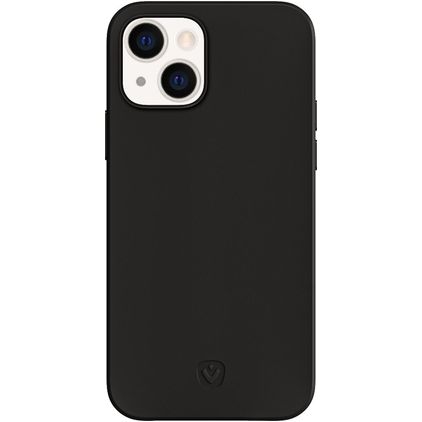 Valenta Snap Luxe iPhone 13 Cuir véritable Coque arrière - Noir