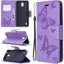 Mobigear Butterfly Housse Nokia 1.3 Etui Porte-Monnaie - Violet