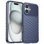 Mobigear Groove Coque iPhone 16 Coque arrière en TPU Souple - Bleu
