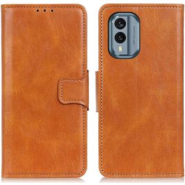 Mobigear Classy Housse Nokia X30 Etui Porte-Monnaie - Cognac