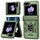 Mobigear Armor ring Coque Samsung Galaxy Z Flip 6 Coque arrière Rigide Anti-Chocs avec Anneau-Support - Vert