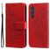 Mobigear Flowers Housse Samsung Galaxy A55 Etui Porte-Monnaie - Rouge