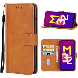 Mobigear Wallet Housse Samsung Galaxy M32 5G Etui Porte-Monnaie - Marron