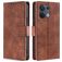 Mobigear Croco Housse OPPO Reno 8 5G Etui Porte-Monnaie - Marron