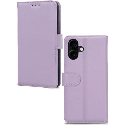 Mobilize Premium Gelly Housse iPhone 16 Etui Porte-Monnaie - Violet