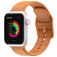 Mobigear Dashed Bracelet Silicone Apple Watch Fermeture boucle ardillon - 49/46/45/44 mm - Cognac