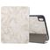Mobigear Tri-Fold Marble Coque iPad 10 (2022) Etui + Porte-crayon - Blanc