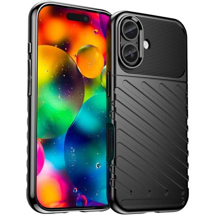 Mobigear Groove iPhone 17 TPU souple Coque arrière - Noir