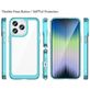 Mobigear Crystal Coque iPhone 14 Pro Max Coque arrière Rigide - Transparent / Turquoise