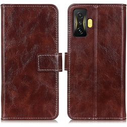 Mobigear Basic Housse POCO F4 GT Etui Porte-Monnaie - Marron