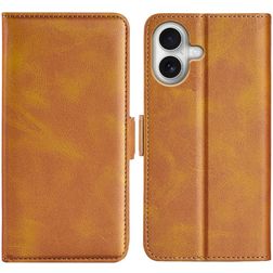 Mobigear Slim Magnet Housse iPhone 17 Etui Porte-Monnaie - Cognac