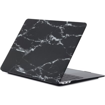 Mobigear Marble MacBook Air 13 pouces (2018-2020) Coque rigide pour MacBook - Noir - Modèle A1932 / A2179 / A2337