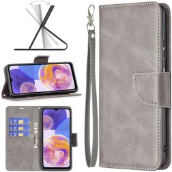 Mobigear Excellent Housse Samsung Galaxy A23 Etui Porte-Monnaie - Gris