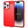Mobigear Brushed Slim Coque iPhone 15 Pro Max Coque arrière en TPU Souple - Rouge