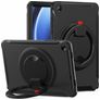Mobigear RingGuard Coque Samsung Galaxy Tab A9 Plus (2023) Coque arrière en Plastique rigide,Silicone + Support Amovible - Noir