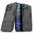 Mobigear Armor Stand iPhone 13 Pro Max Plastique rigide Coque arrière Antichoc avec béquille - Noir