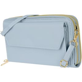 Antonio Fonzo Crossbody Clutch Sac Téléphone - Large - Bleu