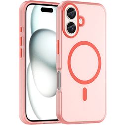 Mobigear Shockproof Coque iPhone 16 MagSafe Coque arrière en TPU Souple - Rouge
