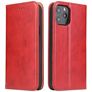 Fierre Shann Art Housse iPhone 12 Etui Porte-Monnaie - Rouge