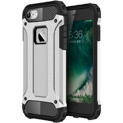 Mobigear Outdoor iPhone SE (2020) Plastique rigide Coque arrière Antichoc - Argent