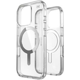 Speck Presidio Perfect Clear Coque Transparente iPhone 16 Pro MagSafe Coque arrière Rigide Anti-Chocs - Transparent