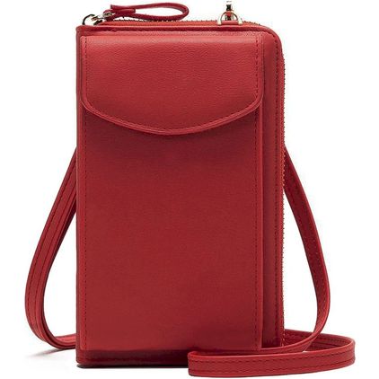 Antonio Fonzo Crossbody Sac Téléphone - Large - Cherry Red