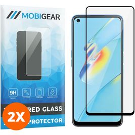 Mobigear Premium OPPO A54 5G Verre trempé Protection d'écran - Compatible Coque - Noir (Lot de 2)