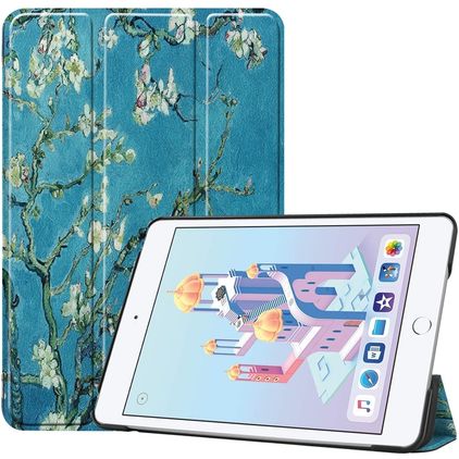 Mobigear Tri-Fold Coque iPad Mini 5 (2019) Etui - Fleurs d'amande