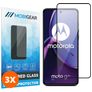 Mobigear Premium Motorola Moto G84 Verre trempé Protection d'écran - Compatible Coque - Noir (Lot de 3)