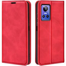 Mobigear Retro Slim Housse Realme GT Neo 3 Etui Porte-Monnaie - Rouge