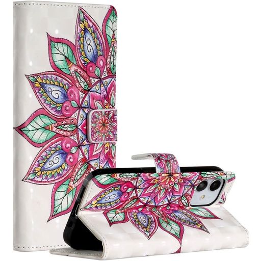 Mobigear Design Housse iPhone 12 Etui Porte-Monnaie - Mandala