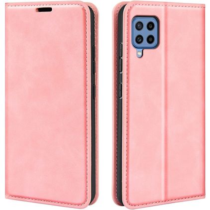 Mobigear Retro Slim Housse Samsung Galaxy M22 Etui Porte-Monnaie - Rose