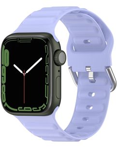Mobigear Bumpy Bracelet Silicone Apple Watch Fermeture boucle ardillon - 42/41/40/38 mm - Violet