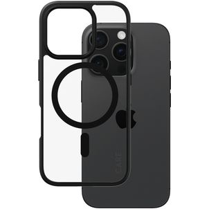 CARE by PanzerGlass Flagship Coque iPhone 16 Pro MagSafe Coque arrière Rigide - Transparent / Noir