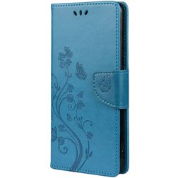 Mobigear Flowers Housse Samsung Galaxy A23 Etui Porte-Monnaie - Bleu