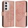 Mobigear Butterfly Housse Samsung Galaxy S24 FE Etui Porte-Monnaie - Rose doré