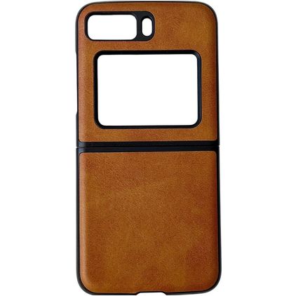 Mobigear Excellent Motorola Razr (2022) Plastique rigide Coque arrière - Marron