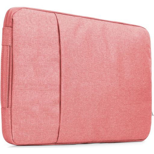 Mobigear Denim Zipper Pochette Ordinateur portable 13 - 14 Pouces Housse ordinateur - Magenta