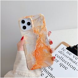 Mobigear Marble iPhone 12 Pro Max TPU souple Coque arrière - Orange