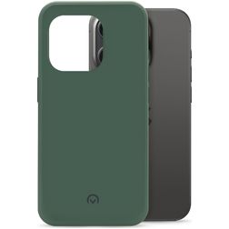 Mobilize Rubber Gelly Coque iPhone 15 Pro Coque arrière en TPU Souple - Matt Green