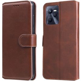 Mobigear Wallet Housse Realme C35 Etui Porte-Monnaie - Marron