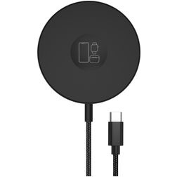 Mobilize 3in1 Magnetic Chargeur sans fil USB-C 1 mètre 15W - Noir