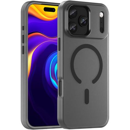Mobigear Shockproof Coque iPhone 17 Pro Max MagSafe Coque arrière Rigide - Noir