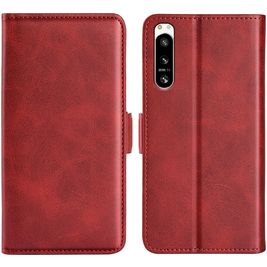 Mobigear Slim Magnet Housse Sony Xperia 5 IV Etui Porte-Monnaie - Rouge